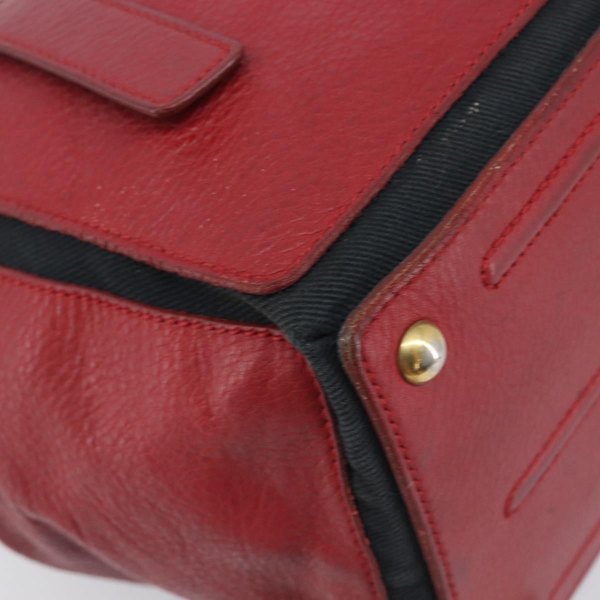 Saint Laurent Muse Two Leather Red Leather Handbag (Pre-Owned)