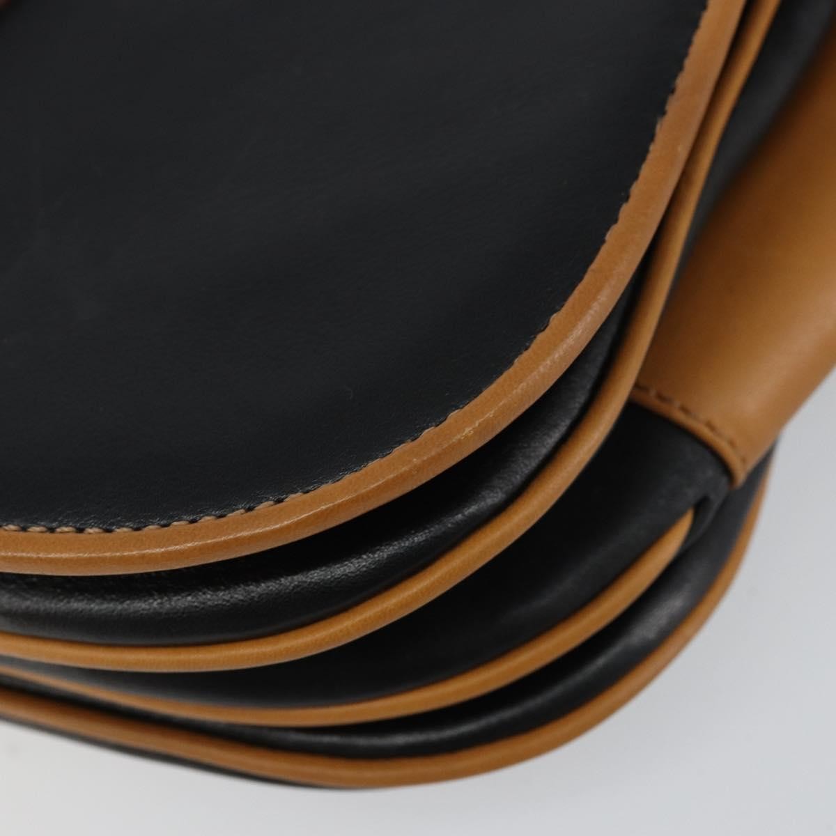 Celine Vintage Leather Black Leather Shoulder Bag Bag (Pre-Owned)