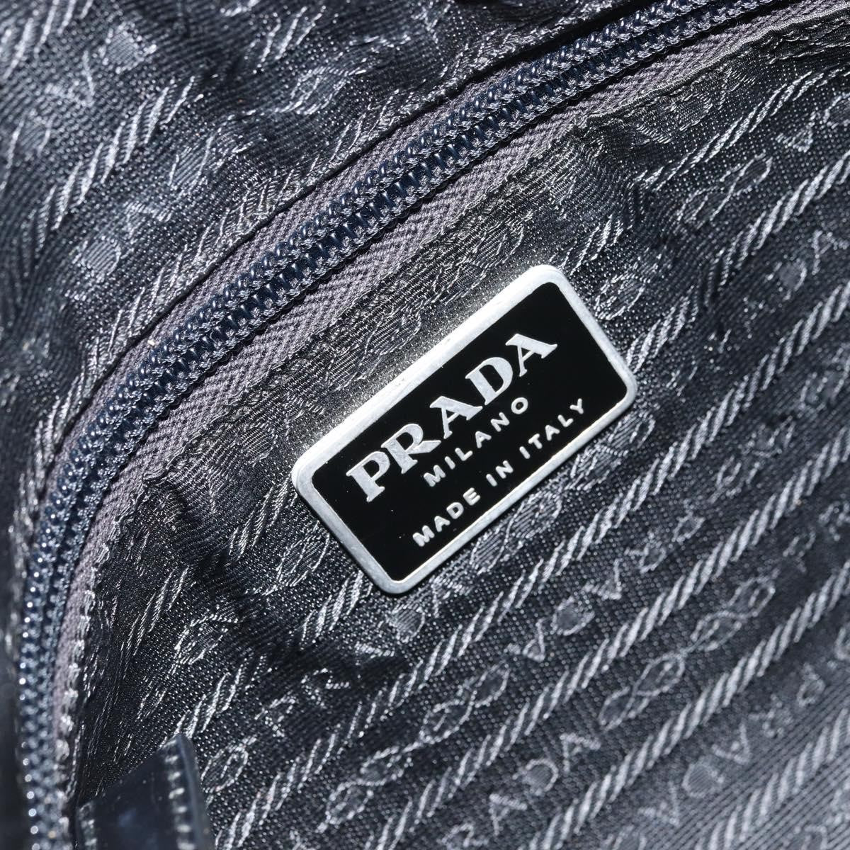 Prada Front Zip Messenger Quilted Tessuto Black Nylon Shoulder Bag Bag (Pre-Owned)