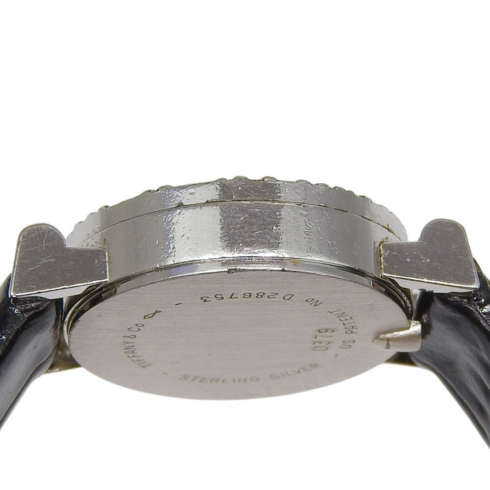 Tiffany & Co. Atlas Quartz Stainless Steel And Leather Watch (Pre-Owned)