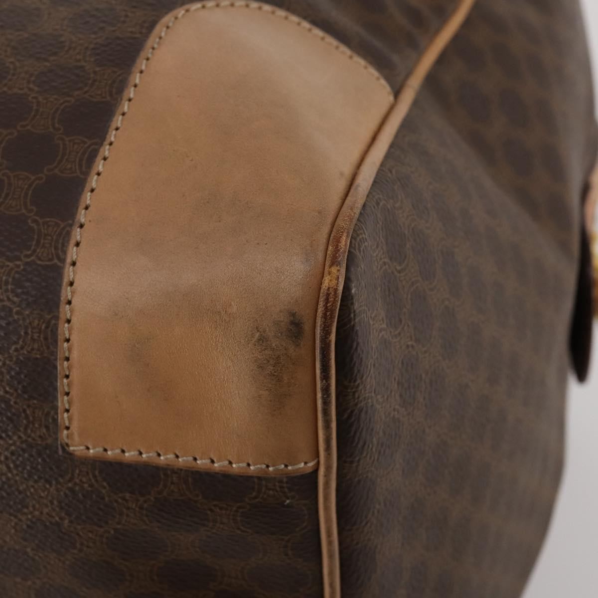 Celine Vintage Canvas Brown Canvas Travel Bag Bag (Pre-Owned)