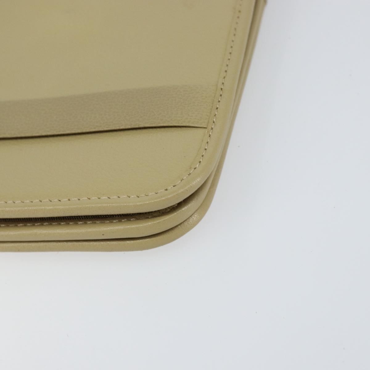Christian Dior Vintage Leather Beige Leather Shoulder Bag Bag (Pre-Owned)