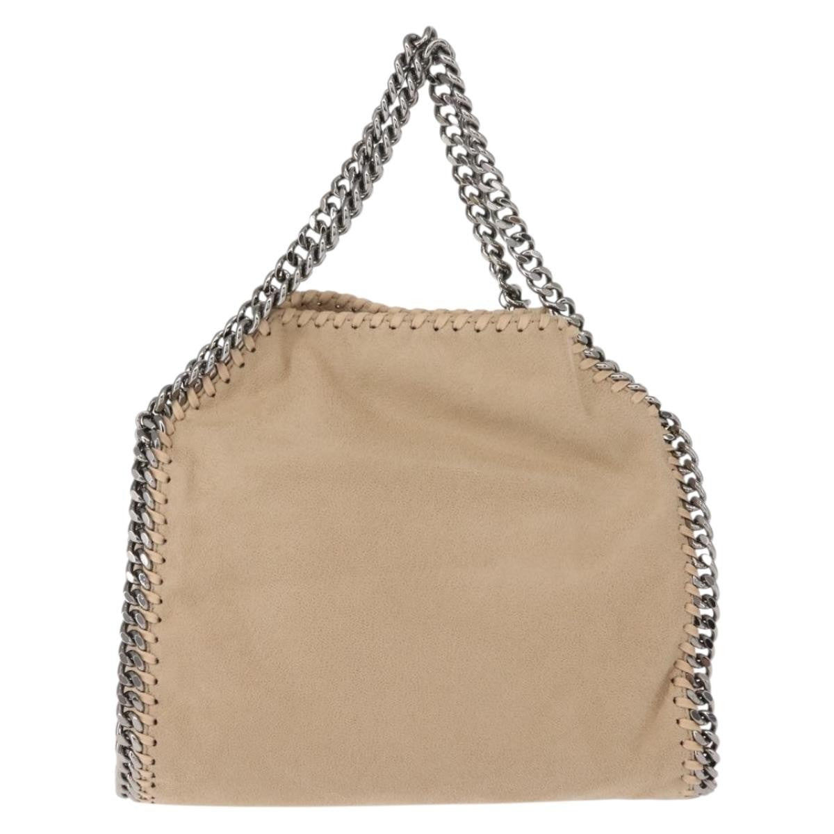 Stella Mccartney Falabella Fold Over Shaggy Deer Beige Polyester Crossbody Bag Bag (Pre-Owned)