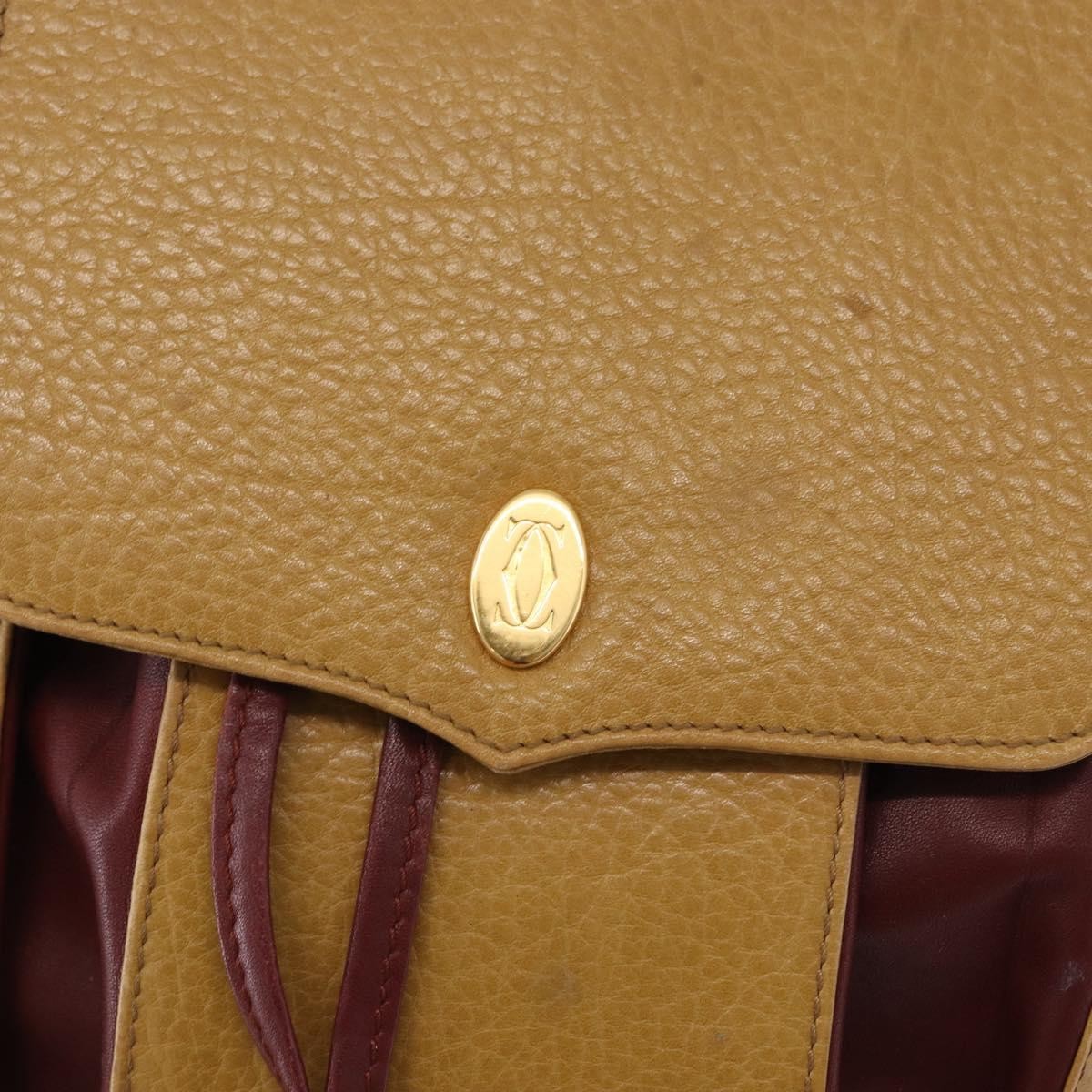 Cartier Tasseled Must De Cartier Leather Brown Leather Shoulder Bag Bag (Pre-Owned)