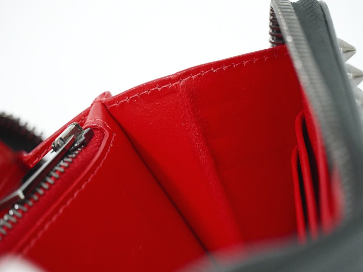 Christian Louboutin Panettone Spiked Leather Black Leather Wallets Accessory (Pre-Owned)