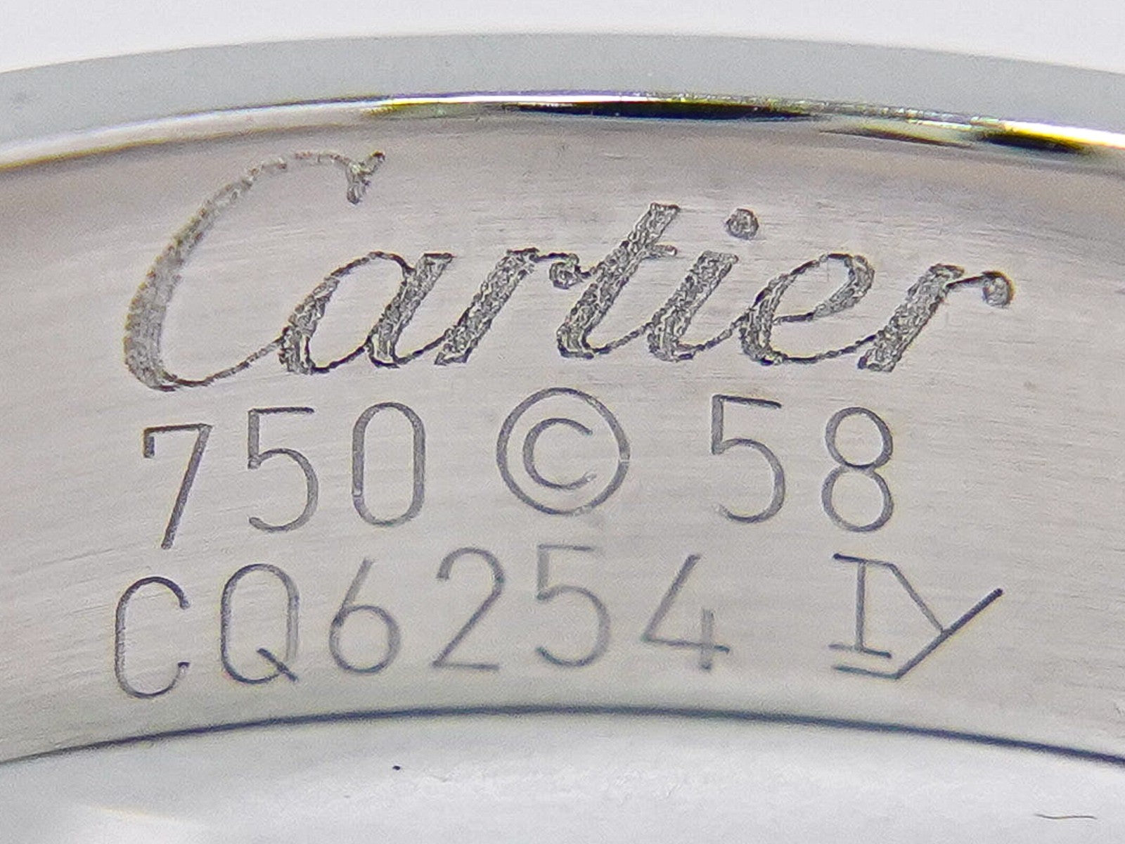 Cartier Love Wedding Band 1 Diamond 18K White Gold With Diamond White White_Gold Ring Jewelry (Pre-Owned)
