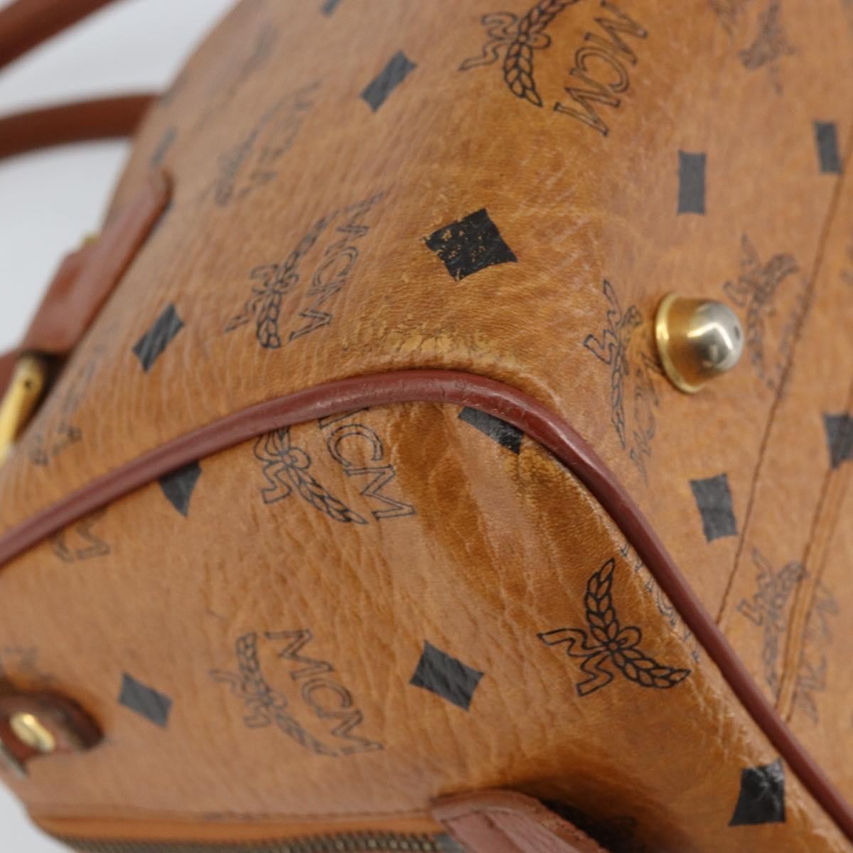 MCM Visetos Canvas And Leather Brown Canvas Handbag (Pre-Owned)