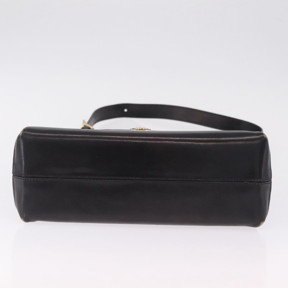 Celine Shoulder Leather Black Leather Shoulder Bag Bag (Pre-Owned)