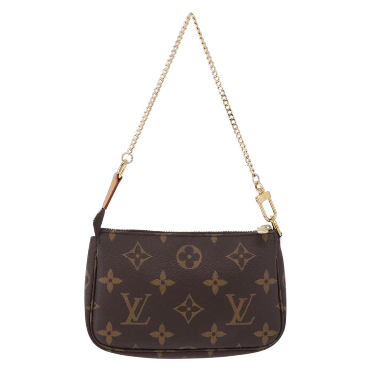 Louis Vuitton Mini Pochette Accessoires Canvas Brown Canvas Clutche & Pouche Bag (Pre-Owned)