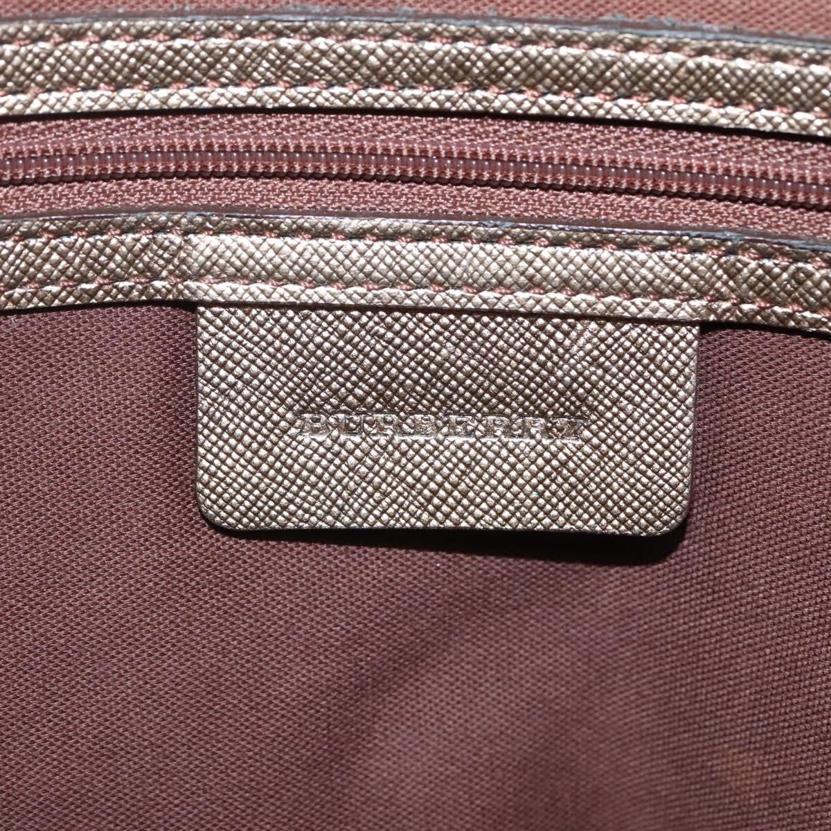 Burberry Nova Check Tote Canvas And Leather Beige Canvas Tote Bag Bag (Pre-Owned)