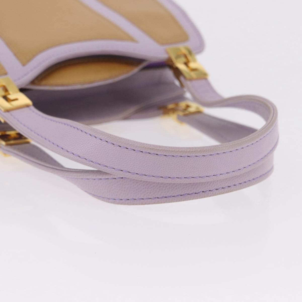 Fendi Handbag Cuir Purple Leather Handbag (Pre-Owned)