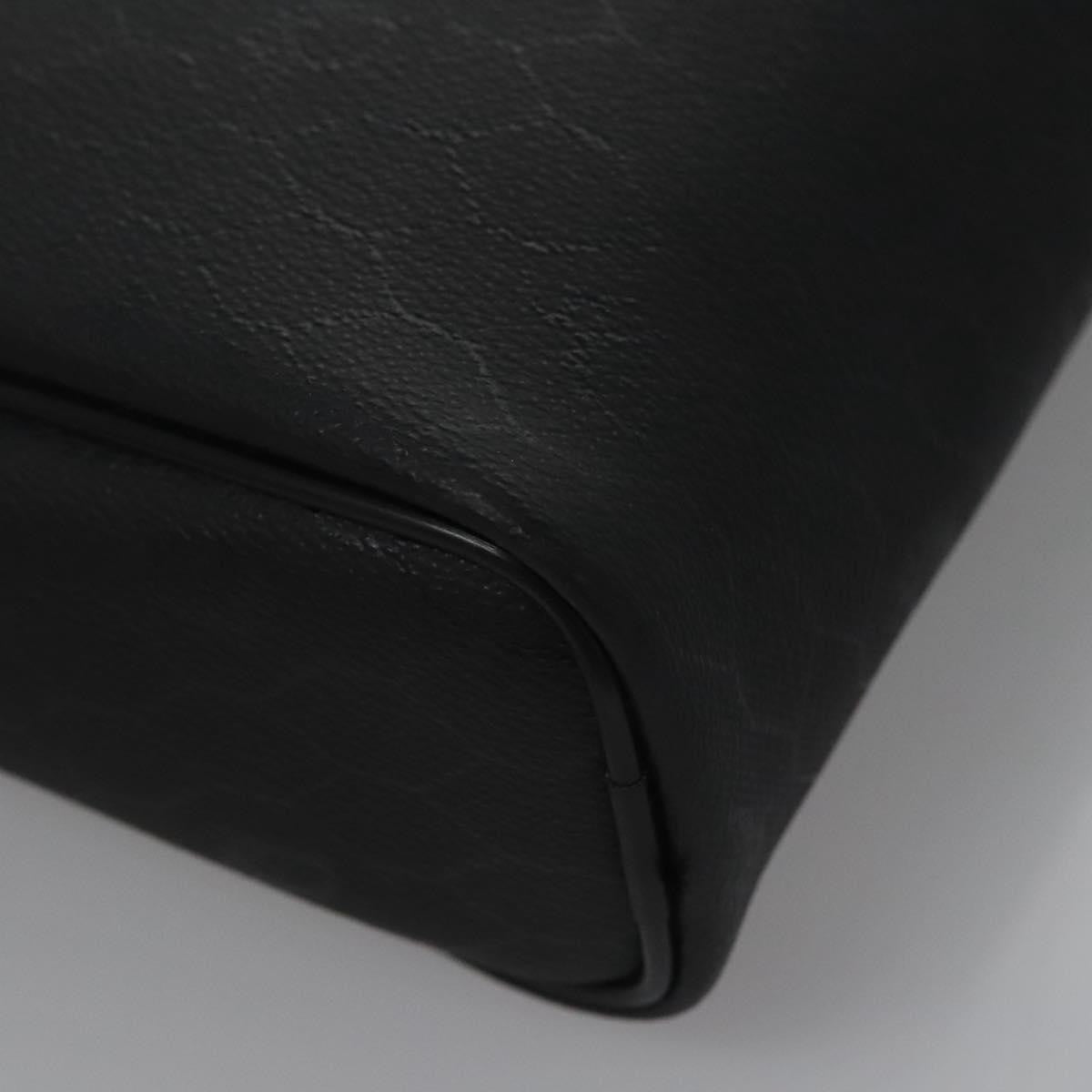Christian Dior Vintage Honeycomb Zip Coated Canvas Black Canvas Clutche & Pouche Bag (Pre-Owned)