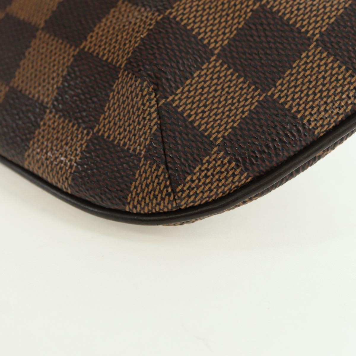 Louis Vuitton Manosque Pochette Damier Ebene Brown Canvas Clutche & Pouche Bag (Pre-Owned)