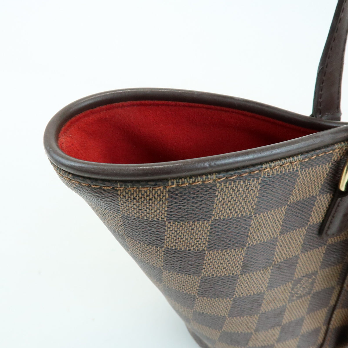 Louis Vuitton Manosque Damier Brown Canvas Handbag (Pre-Owned)
