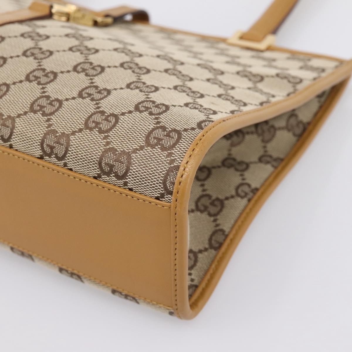 Gucci Jackie Gg Canvas Brown Canvas Tote Bag Bag (Pre-Owned)