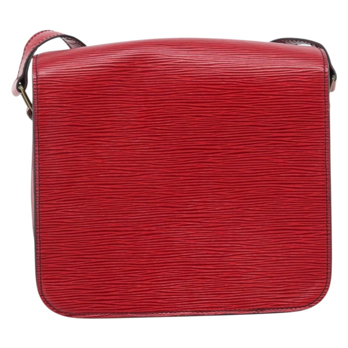 Louis Vuitton Cartouchiere Epi Leather Red Leather Shoulder Bag Bag (Pre-Owned)