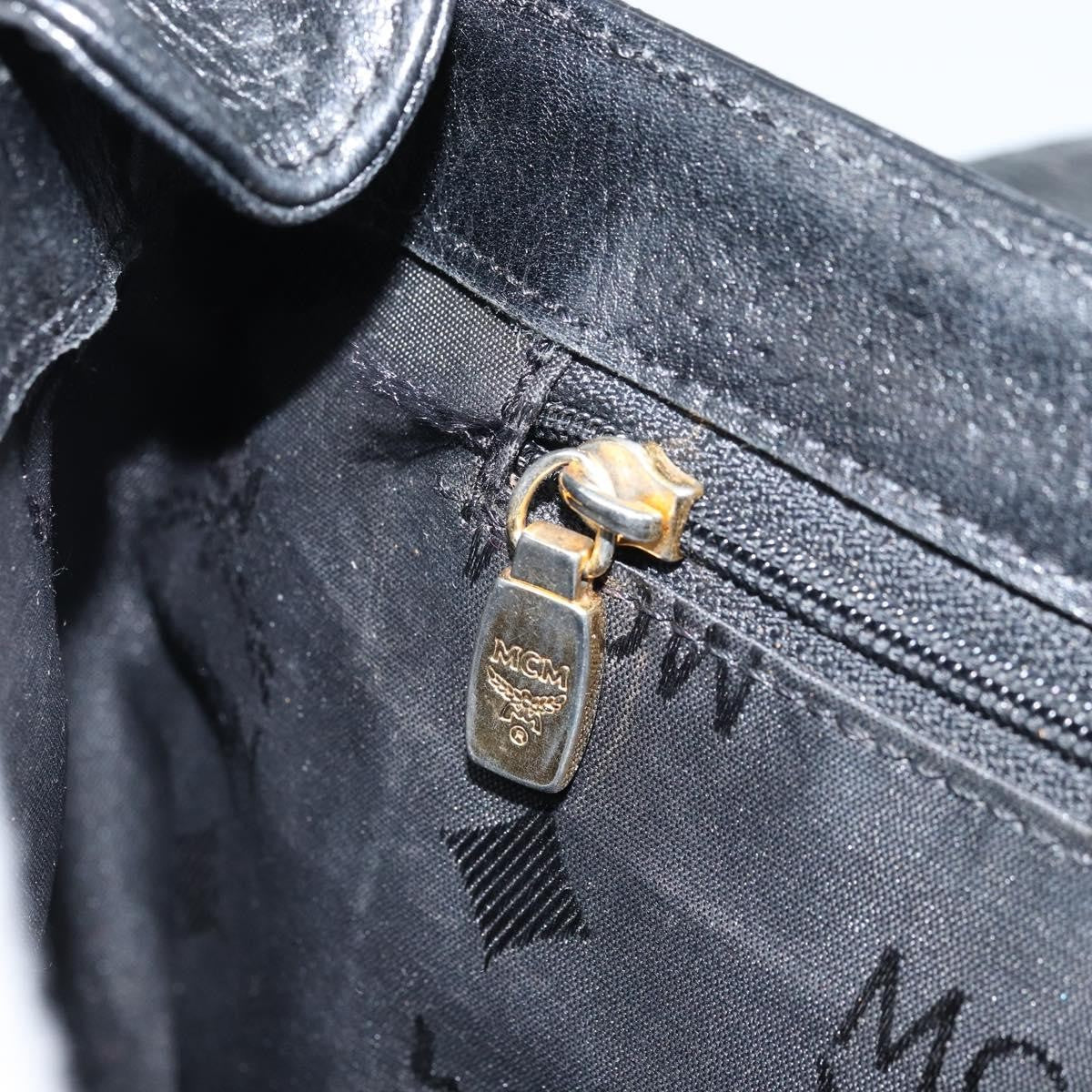 MCM Vintage Vicetos Leather Black Leather Shoulder Bag Bag (Pre-Owned)