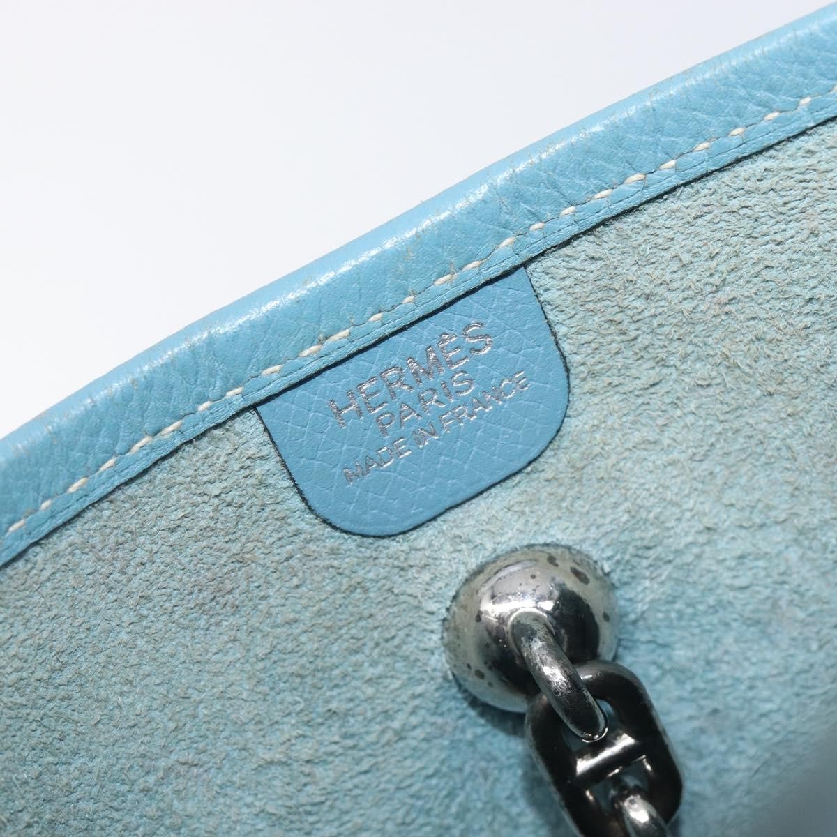 Hermes Vespa Courchevel Blue Leather Shoulder Bag Bag (Pre-Owned)