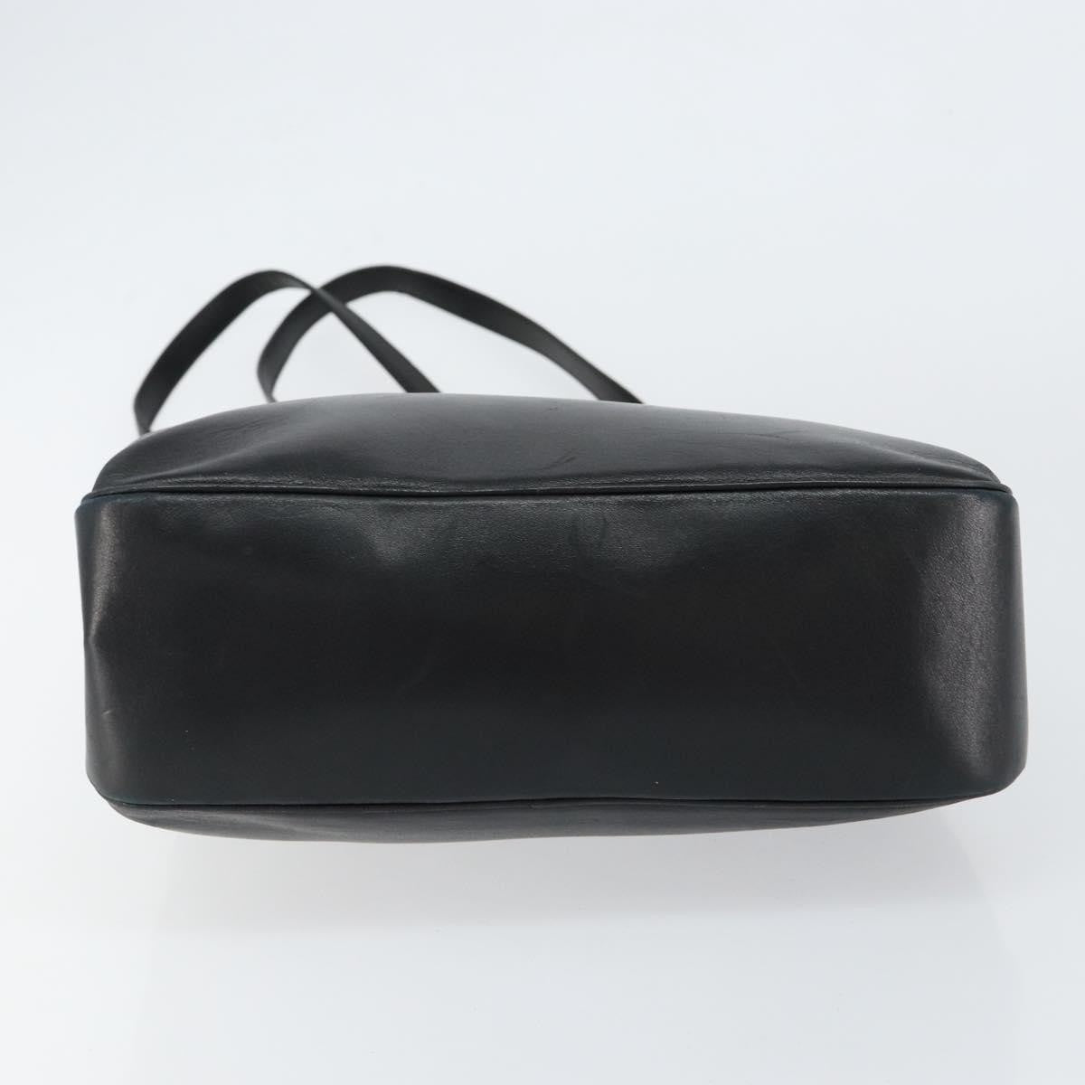 Salvatore Ferragamo Vala Leather Black Leather Tote Bag Bag (Pre-Owned)