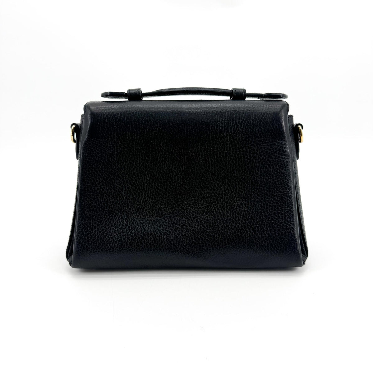 Gucci Interlocking Leather Black Leather Shoulder Bag Bag (Pre-Owned)