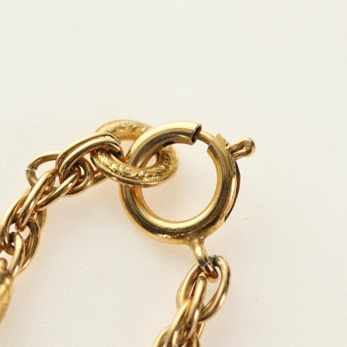 Chanel Cc Pendant Metal With Crystals Gold Metal Necklace Jewelry (Pre-Owned)