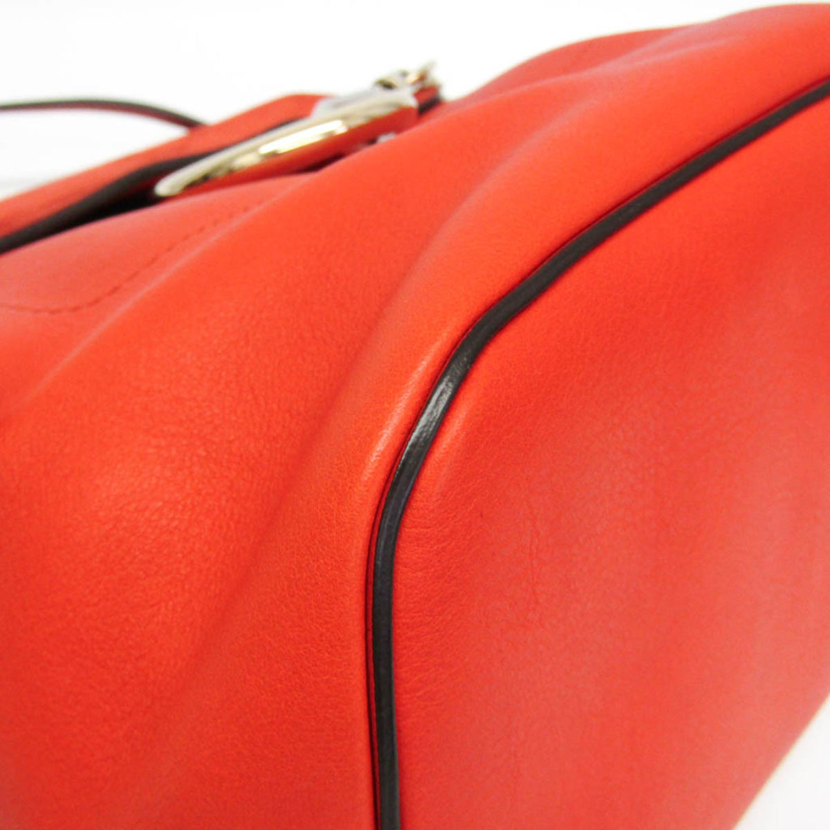 Chloe Faye Leather And Suede Orange Leather Backpack Bag (Pre-Owned)