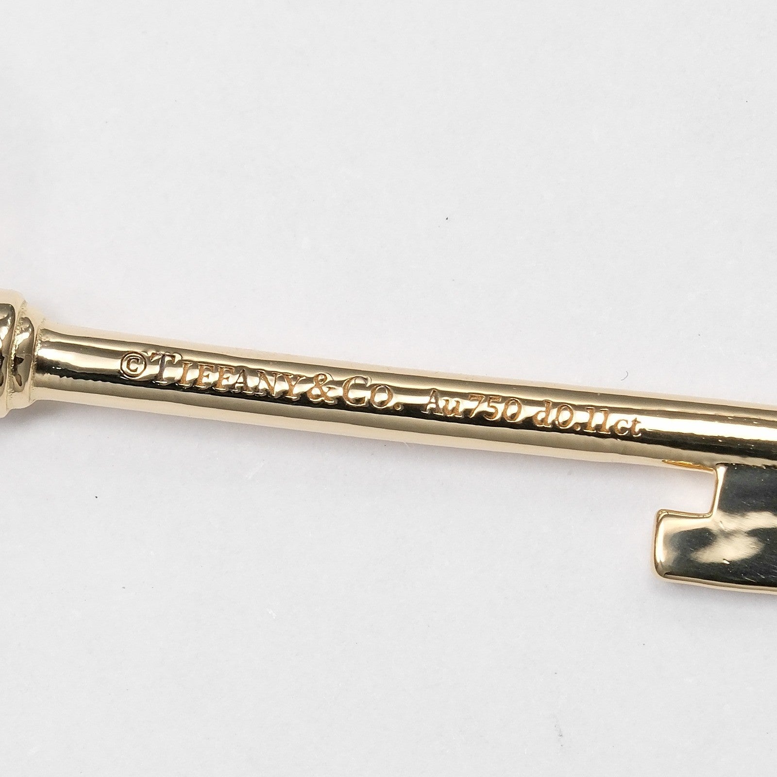 Tiffany & Co. Crown Key Pendant 18K Yellow Gold And Diamonds Gold Yellow_Gold Pendant & Charms Jewelry (Pre-Owned)