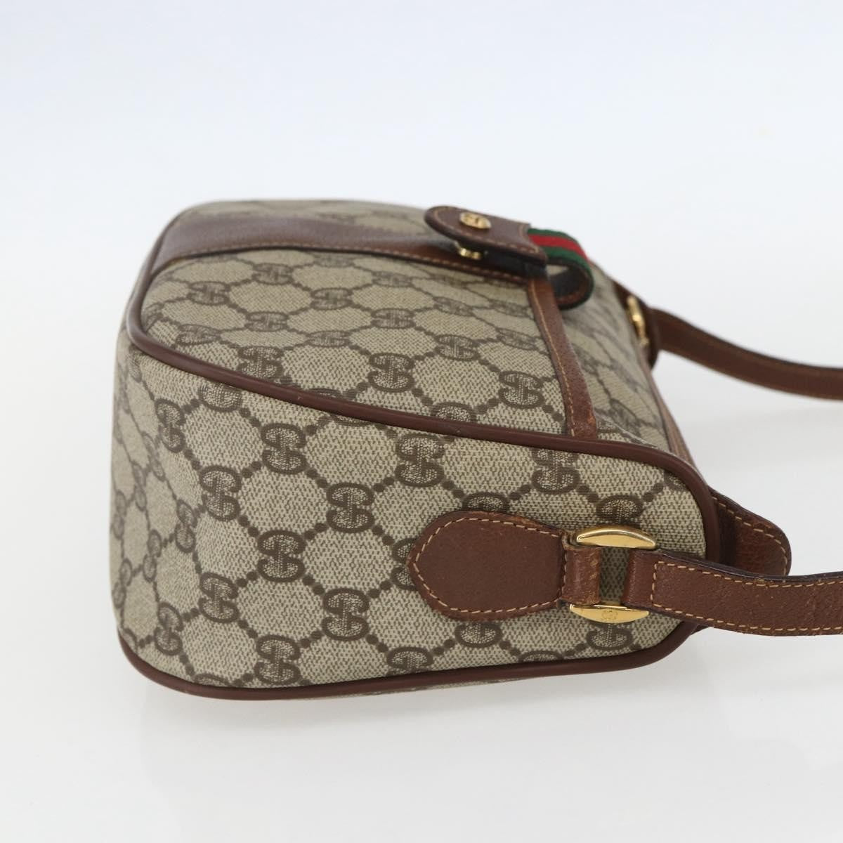 Gucci Vintage Web Gg Coated Canvas Beige Canvas Crossbody Bag Bag (Pre-Owned)