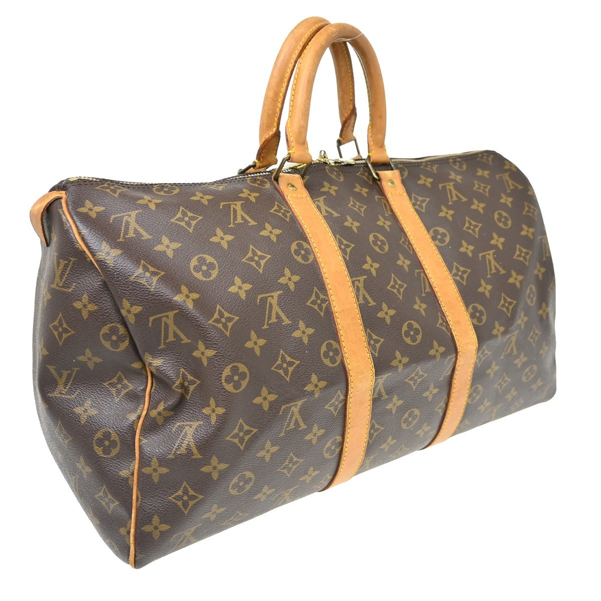 Louis Vuitton Keepall Monogram Canvas Brown Canvas Travel Bag Bag (Pre-Owned)