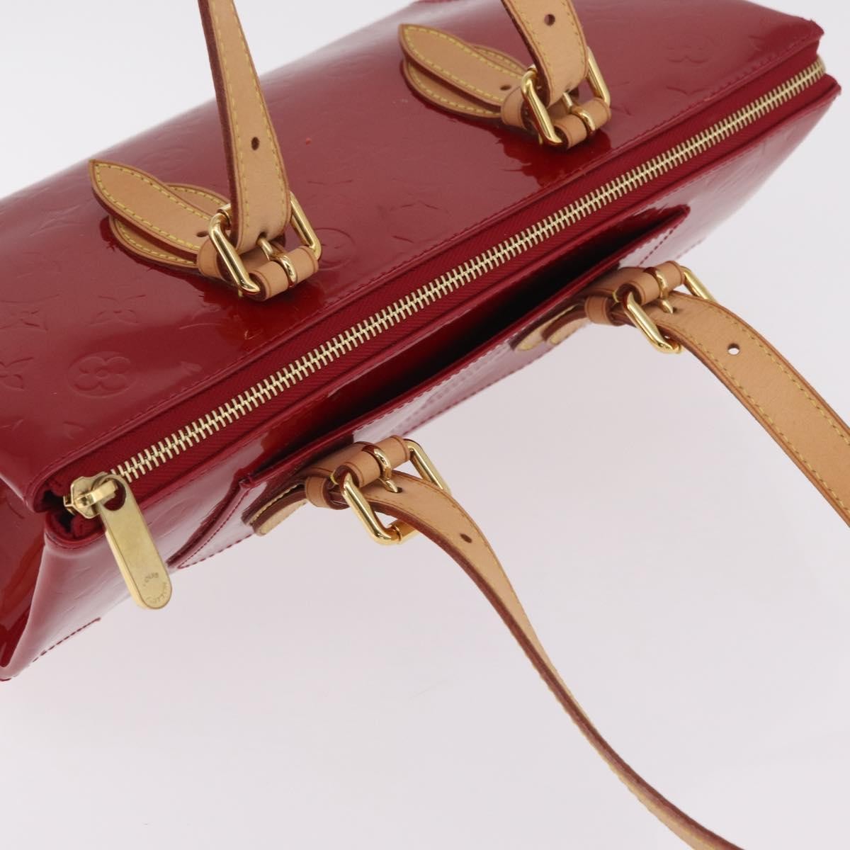 Louis Vuitton Rosewood Avenue Monogram Vernis Red Patent_Leather Handbag (Pre-Owned)