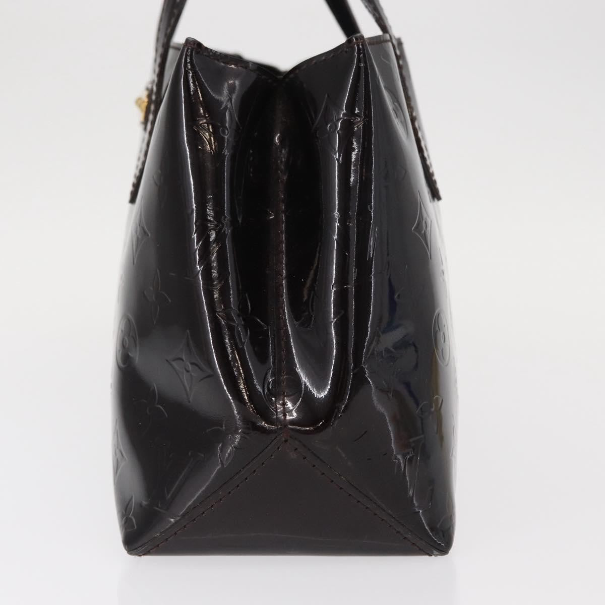 Louis Vuitton Wilshire Monogram Vernis Burgundy Patent_Leather Handbag (Pre-Owned)