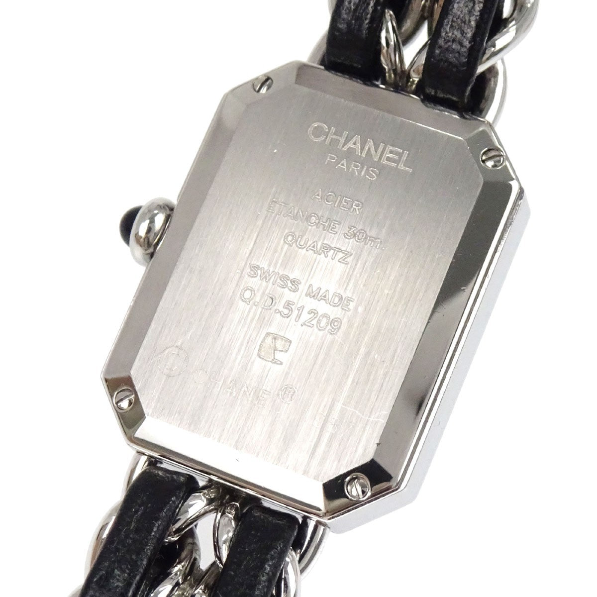 Chanel Premiere Rock Quartz Stainless Steel And Leather Watch (Pre-Owned)