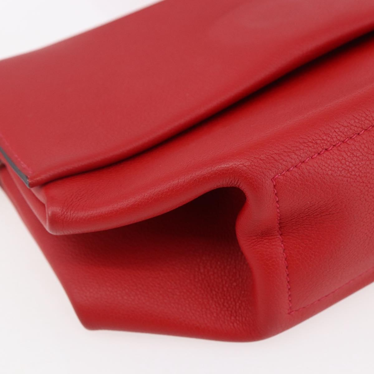 Hermes Opli Novillo Red Leather Shoulder Bag Bag (Pre-Owned)