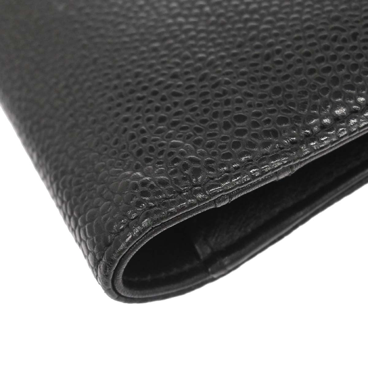 Chanel Chanel V Stitch Chevron Long Bifold Wallet Pink Chevron Black Calfskin Wallets Accessory (Pre-Owned)