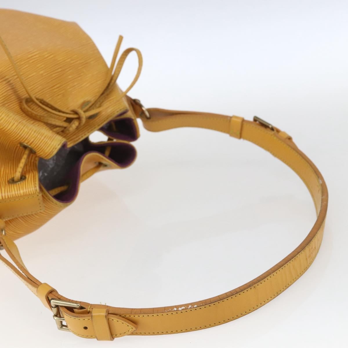 Louis Vuitton Petit Noe Monogram Canvas Yellow Leather Shoulder Bag Bag (Pre-Owned)
