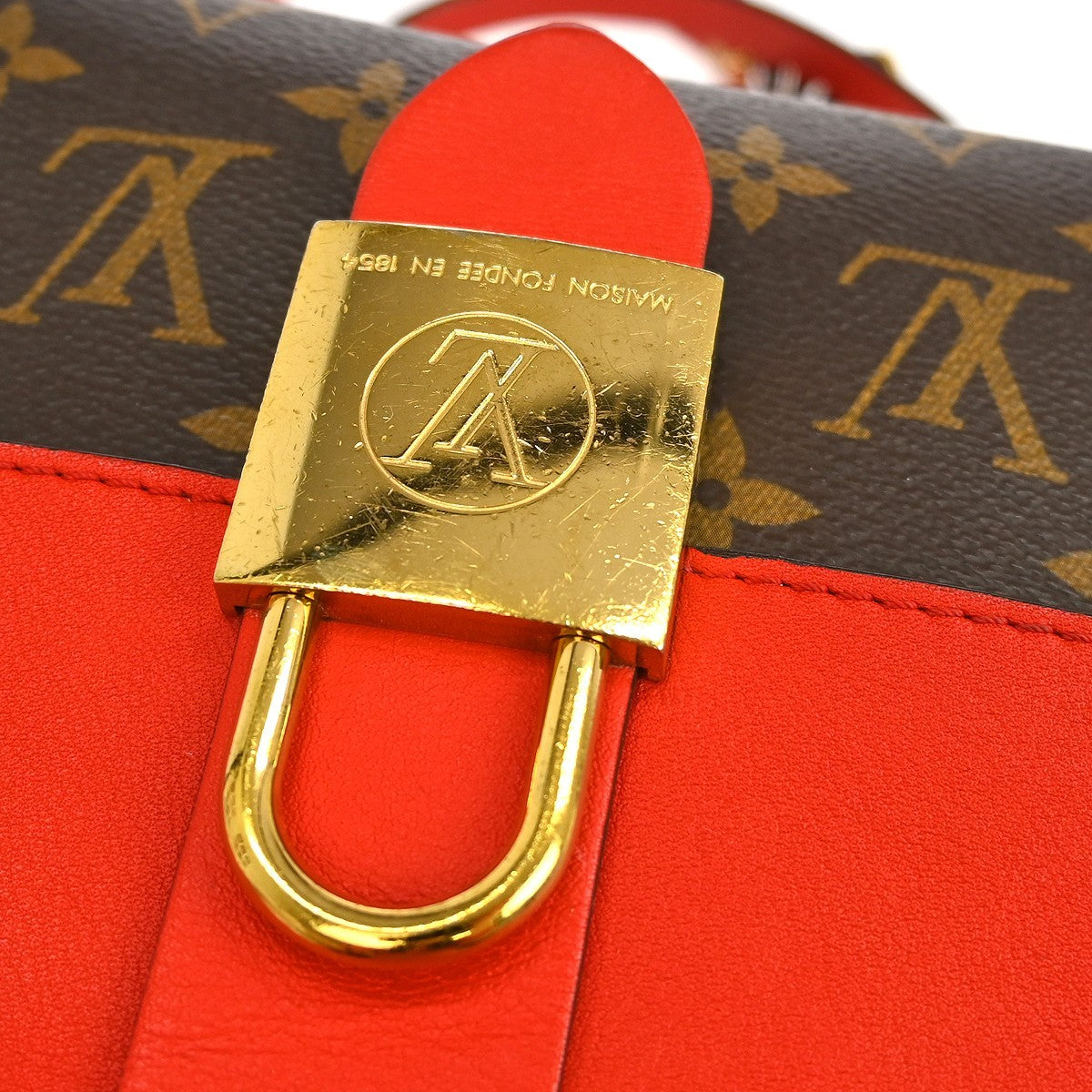 Louis Vuitton Locky Monogram Canvas With Leather Brown Canvas Handbag (Pre-Owned)