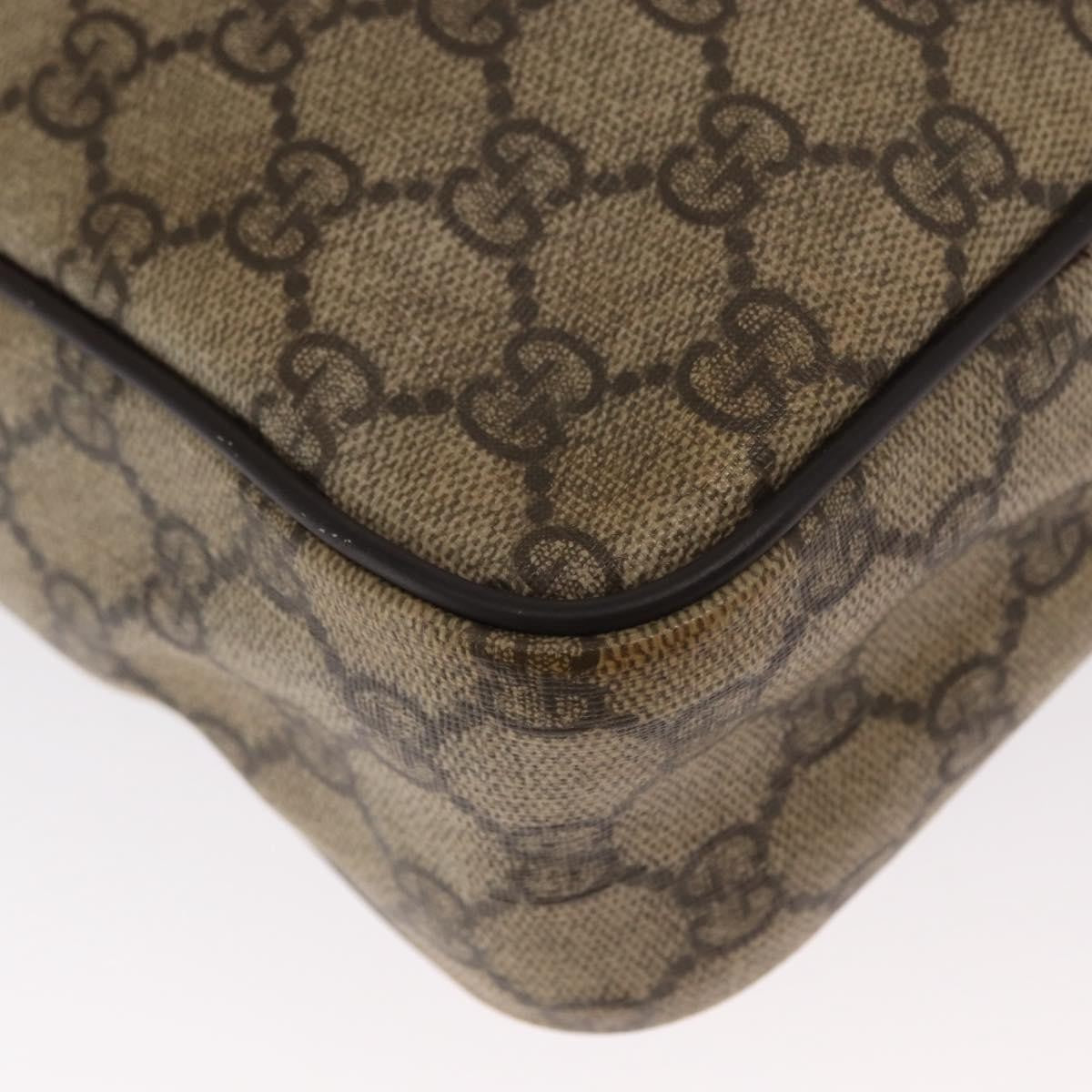Gucci Front Zip Messenger Gg Coated Canvas Beige Canvas Shoulder Bag Bag (Pre-Owned)