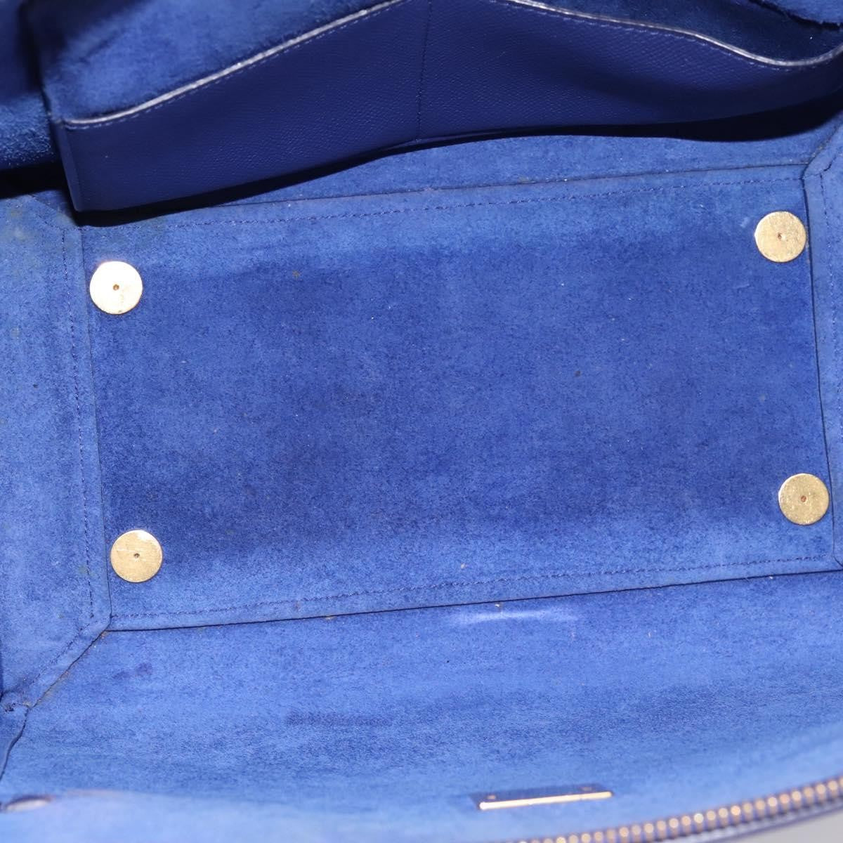 Celine Belt Leather Blue Leather Handbag (Pre-Owned)