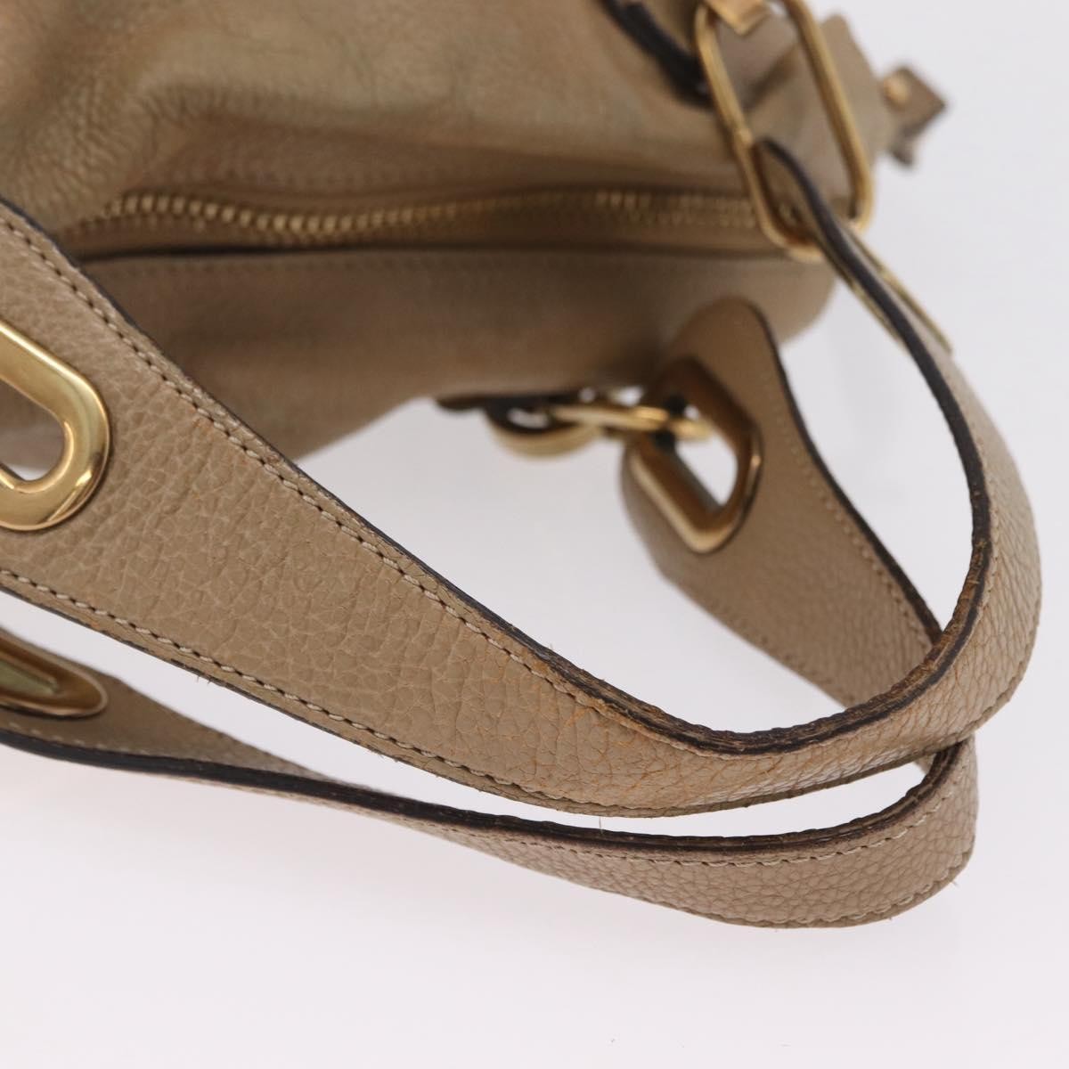 Chloe Paraty Top Handle Leather Beige Leather Handbag (Pre-Owned)
