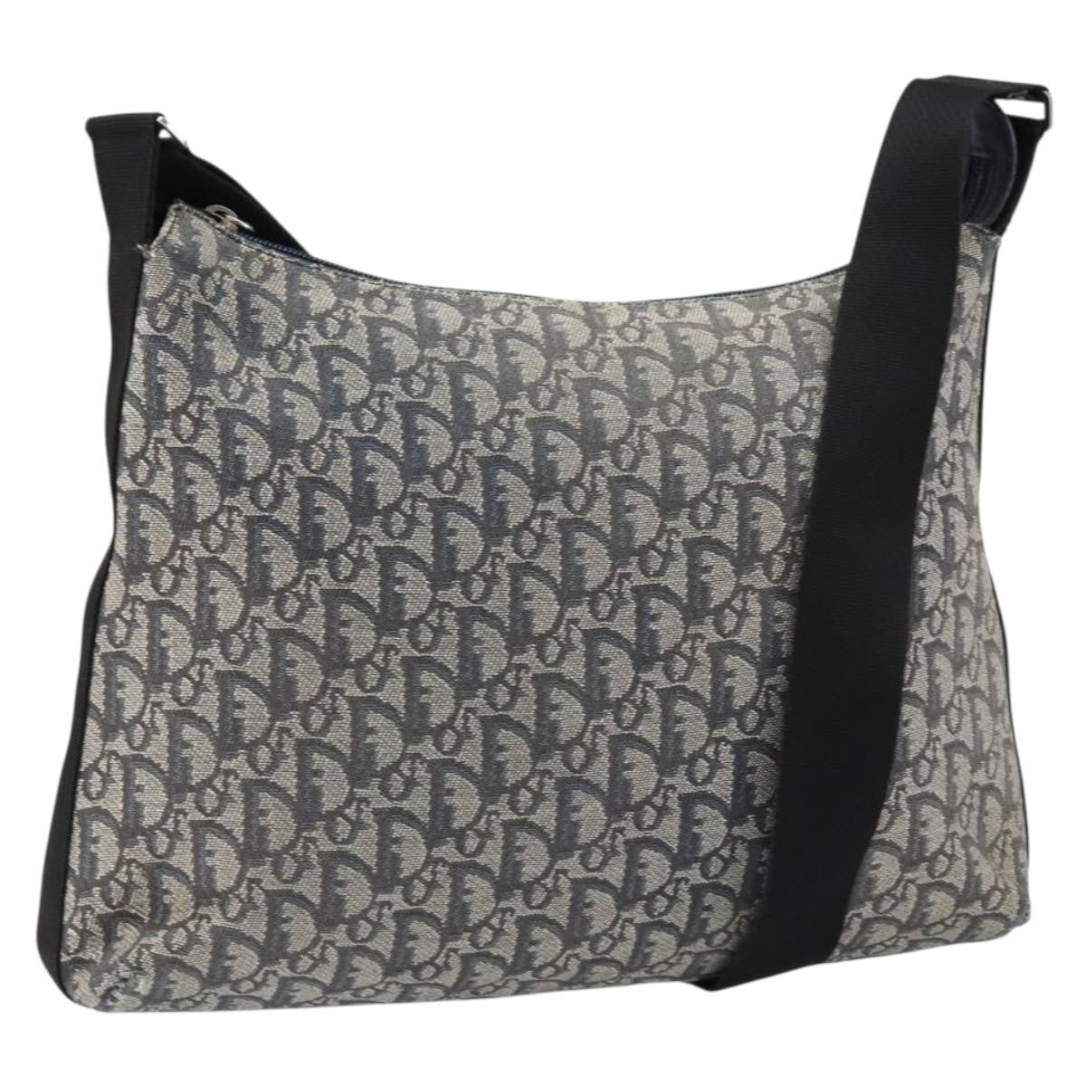 Christian Dior Vintage Trotter Canvas Navy Canvas Shoulder Bag Bag (Pre-Owned)