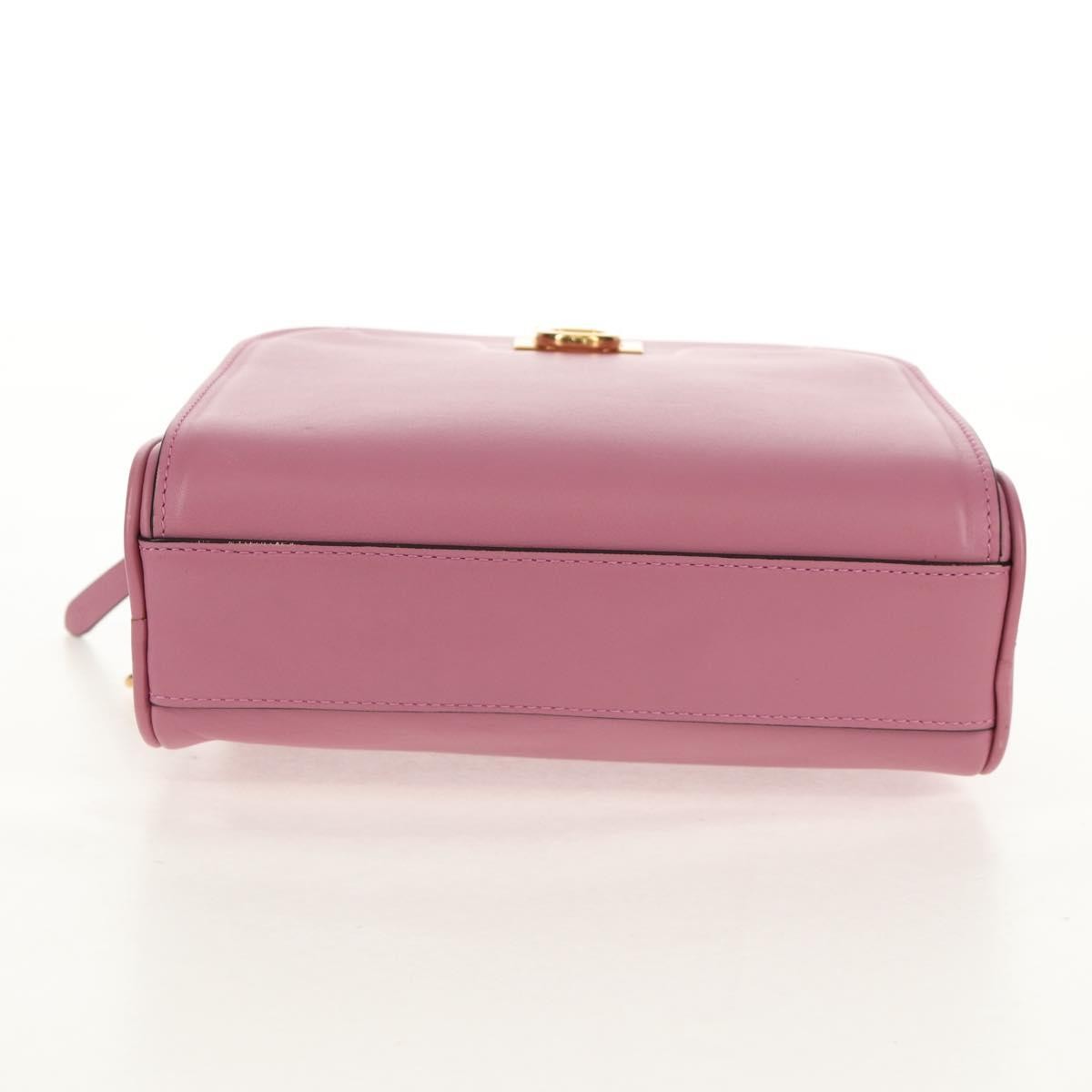 Salvatore Ferragamo Gancini Leather Pink Leather Shoulder Bag Bag (Pre-Owned)