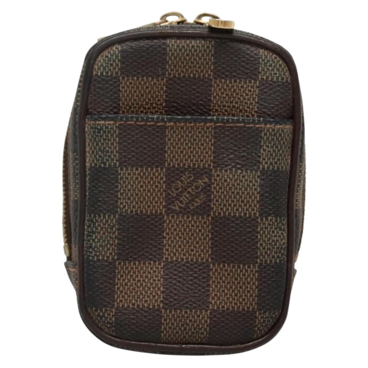 Louis Vuitton Etui Okapi Camera Case Damier Ebene Brown Canvas Bag (Pre-Owned)