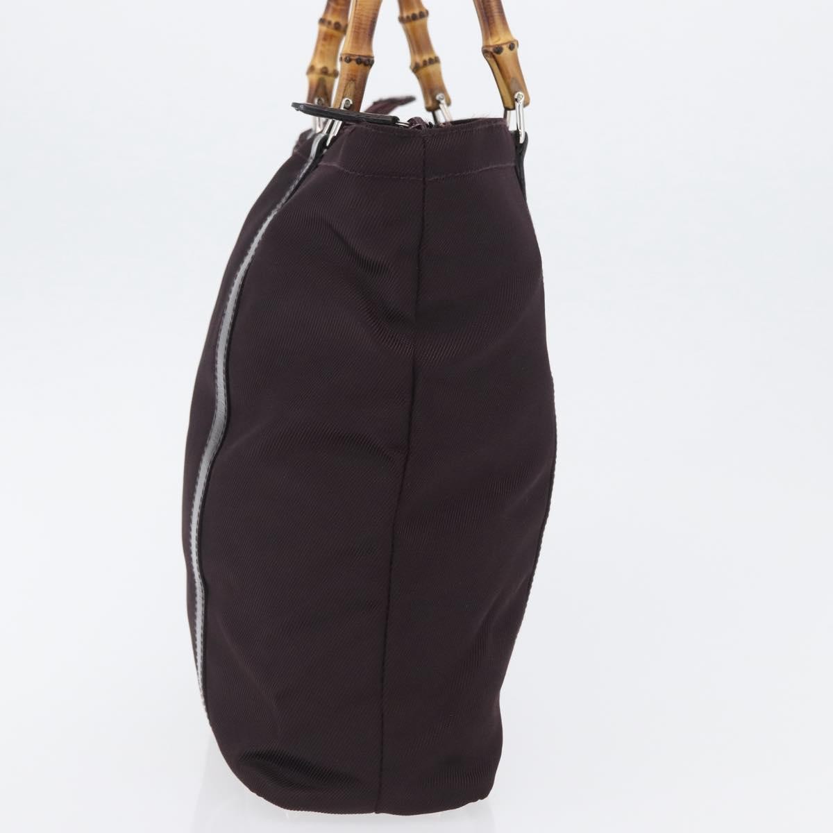 Gucci Bamboo Canvas Purple Canvas Tote Bag Bag (Pre-Owned)
