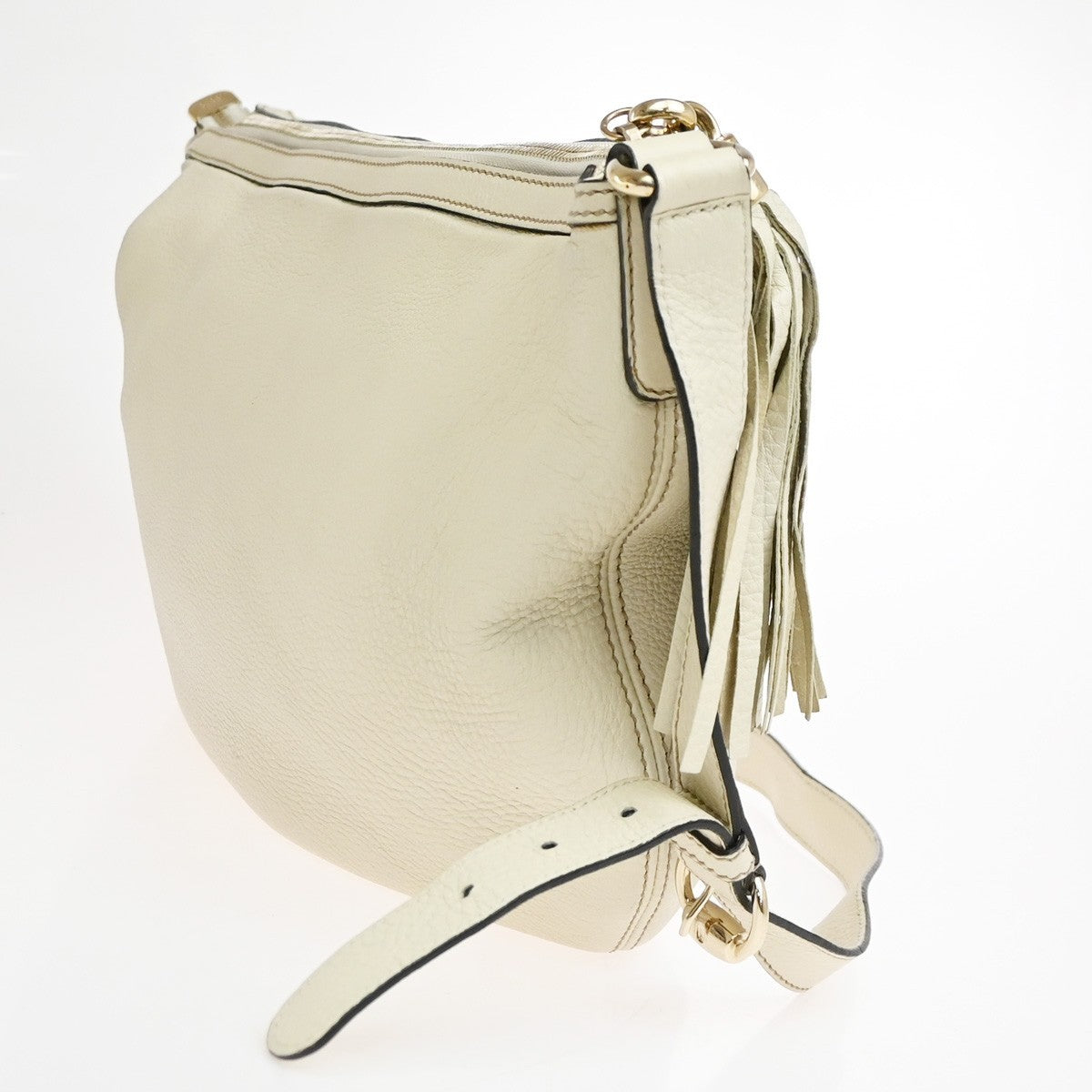 Gucci Soho Messenger Leather White Leather Shoulder Bag Bag (Pre-Owned)