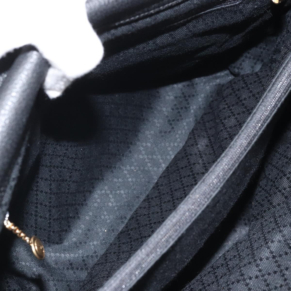 Gucci Bamboo Suede Black Suede Tote Bag Bag (Pre-Owned)
