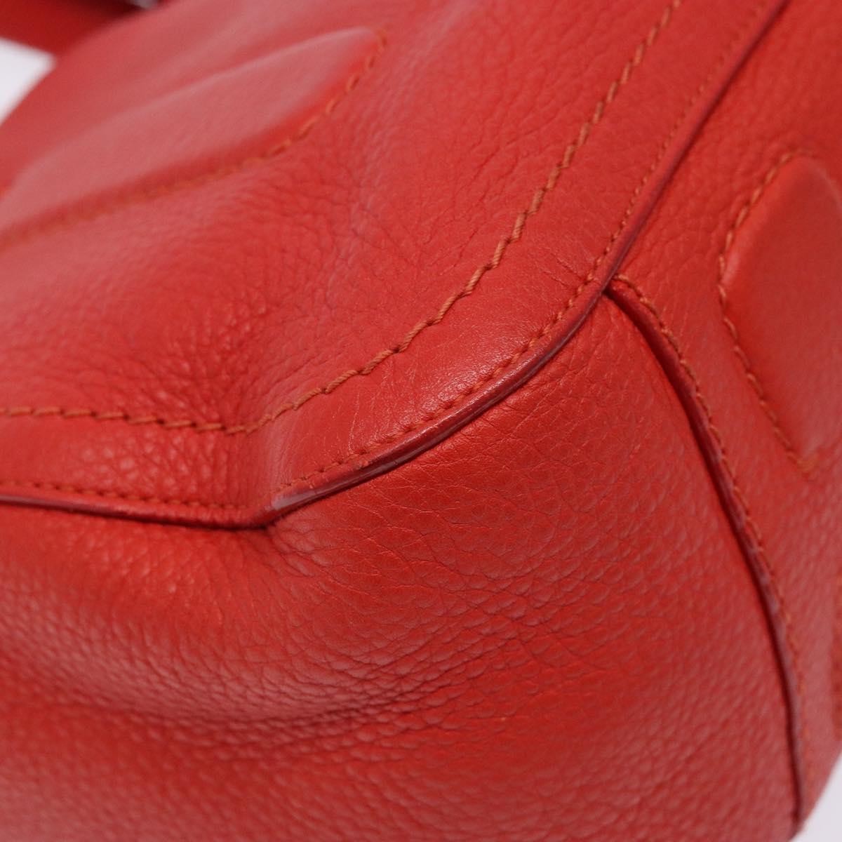 Salvatore Ferragamo Vala Leather Red Leather Bag (Pre-Owned)