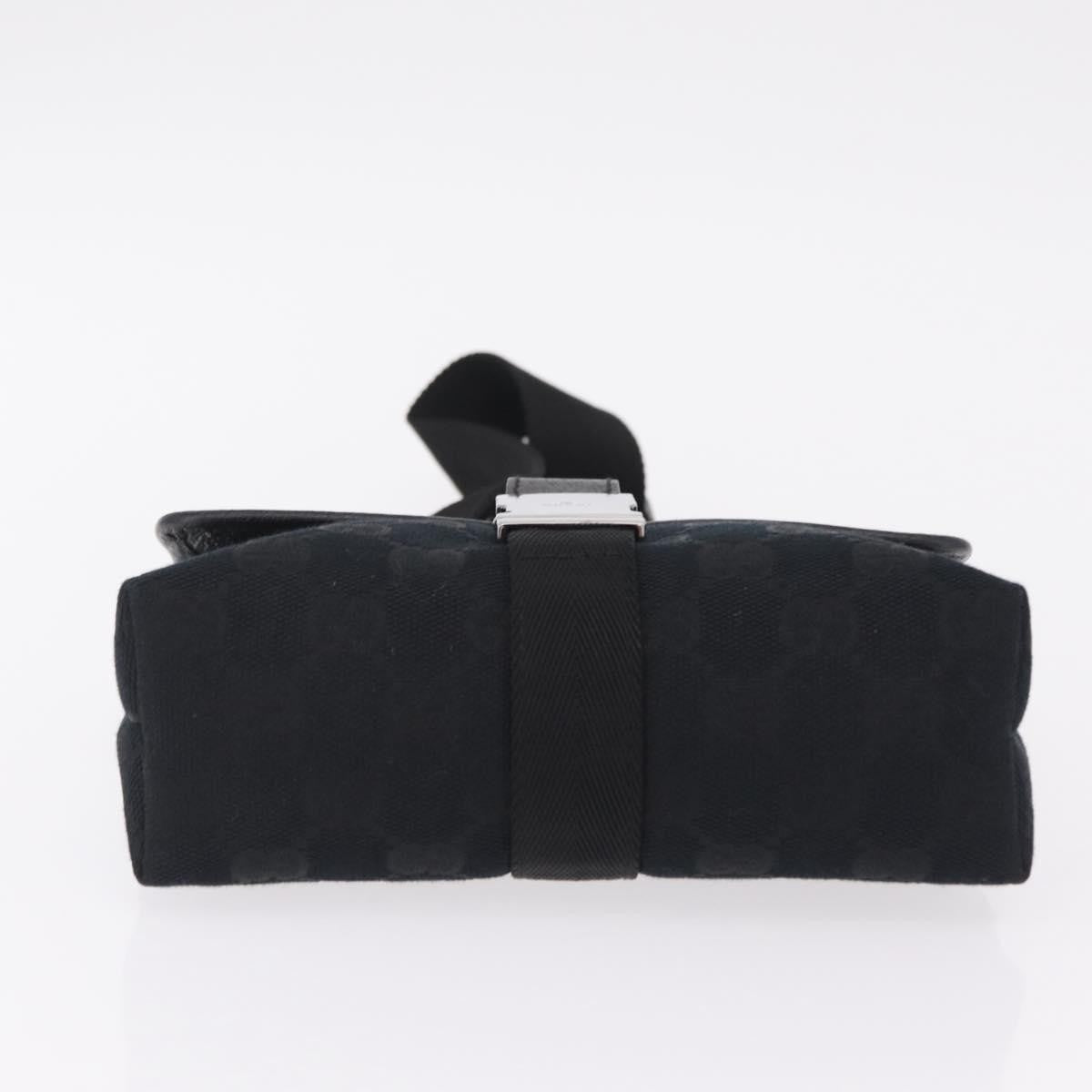 Gucci Buckle Waist Gg Canvas Black Canvas Handbag (Pre-Owned)