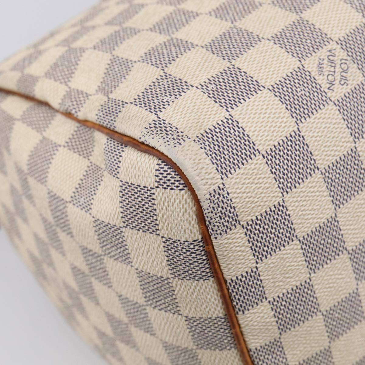 Louis Vuitton Speedy Damier White Canvas Handbag (Pre-Owned)