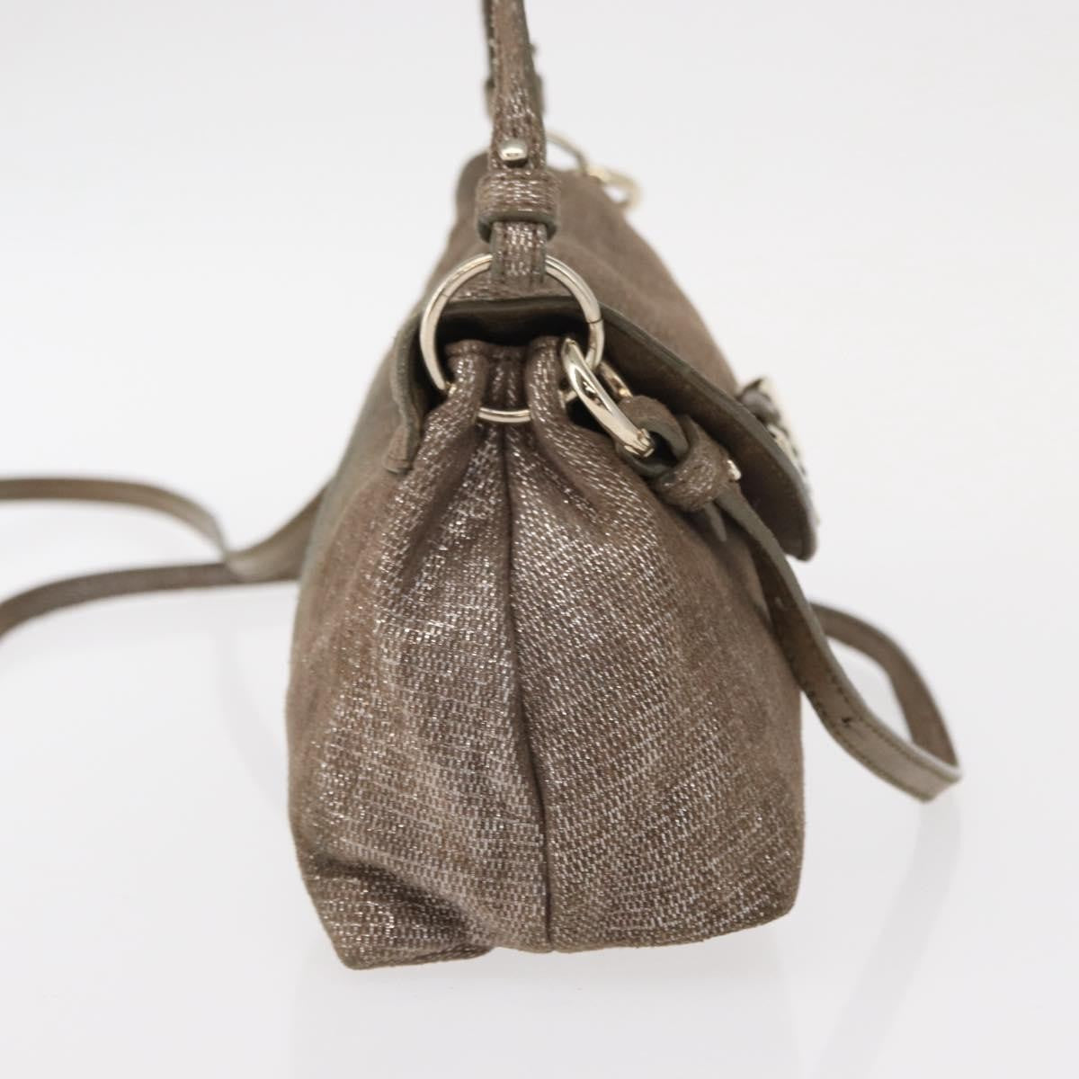 Chloe Lily Canvas Silver Canvas Handbag (Pre-Owned)