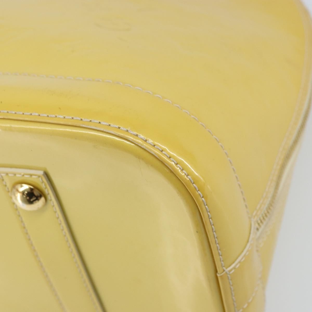 Louis Vuitton Alma Monogram Vernis Yellow Patent_Leather Handbag (Pre-Owned)